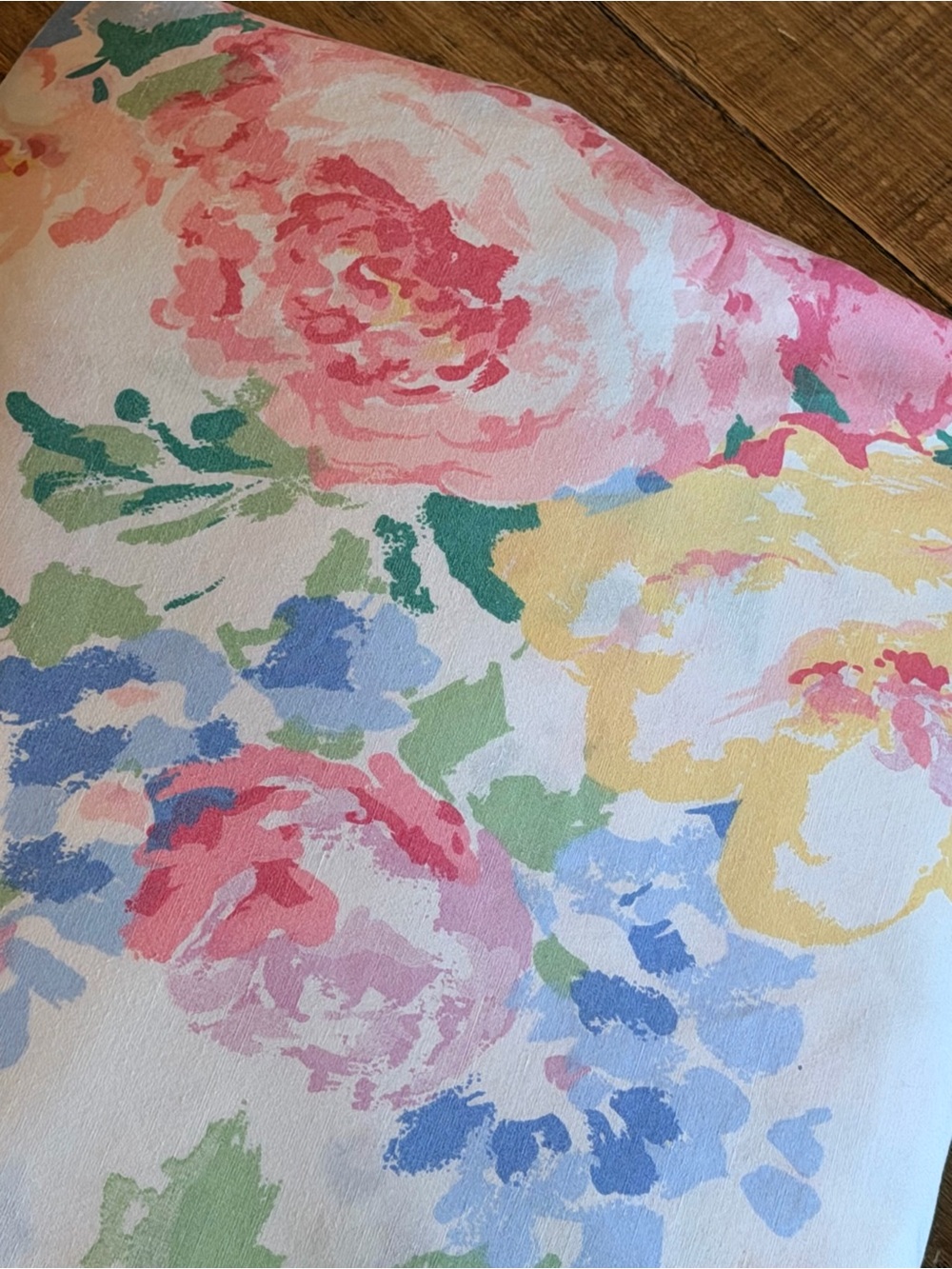 Vintage Cannon 80’s Cottagecore Floral Flat Sheet (Only) Sz-King | Pink